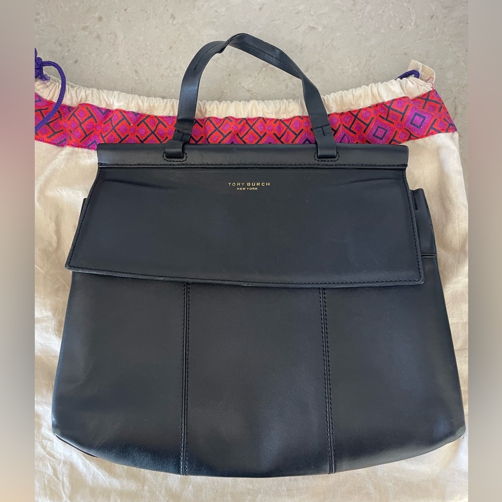 Tory Burch T-Block Leather Satchel